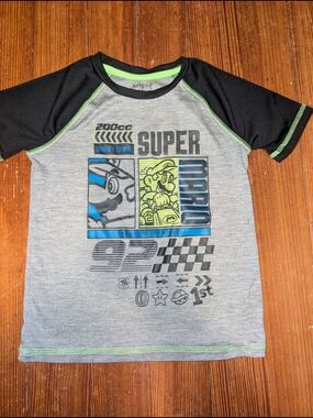 Jumping Beans Boys Athletic Material Tee EUC 6 Super Mario
